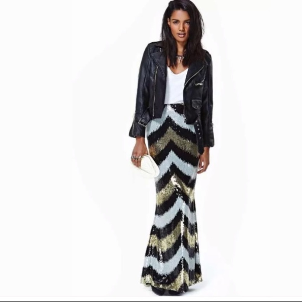 Nasty Gal Women's Party Doll Sequin Maxi Skirt